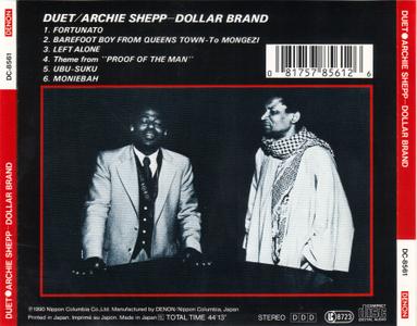 Archie Shepp and Dollar Brand - Duet (1978) {Denon DC-8561 rel 1990}