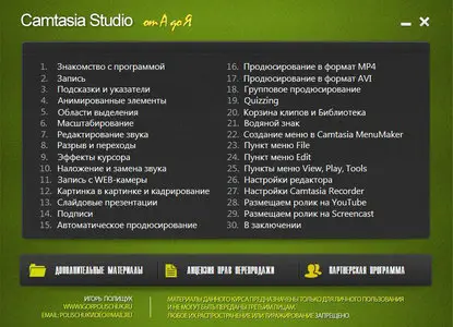 Camtasia Studio от А до Я (2013) Видеокурс