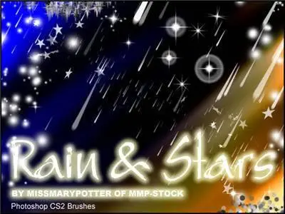 Rain and Stars Brush for Adobe_Photoshop