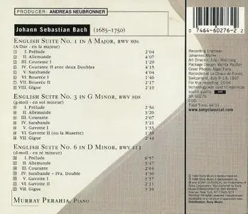 Murray Perahia - J.S. Bach: English Suites Nos. 1, 3 & 6 (1998)