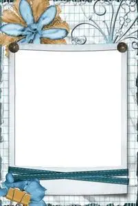 Plaid Roses Frame for Photoshop