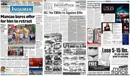 Philippine Daily Inquirer – August 18, 2010