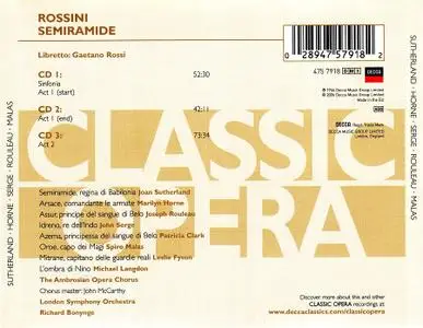Richard Bonynge, London Symphony Orchestra, Joan Sutherland, Marilyn Horne - Rossini: Semiramide (2006)