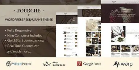 ThemeForest - Fourche v1.1.4 - Restaurant & Cafe WordPress Theme - 19493055