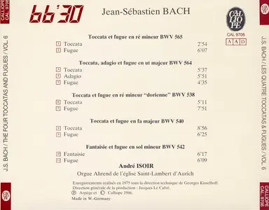 André Isoir - Johann Sebastian Bach: Les quatre toccatas et fugues (1986)