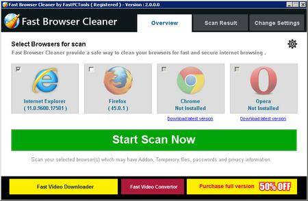 Fast Browser Cleaner 2.0