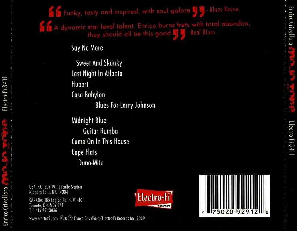 Enrico Crivellaro - Mojo Zone: The Blues Guitar Of Enrico Crivellaro (2009)