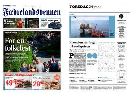 Fædrelandsvennen – 24. mai 2018