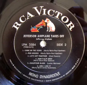 Jefferson Airplane - Takes Off (RCA Victor LPM - 3584 Mono) LP rip in 24 Bit/ 96 Khz 