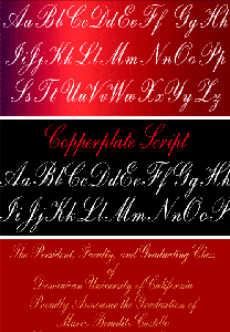 Copperplate Script Font