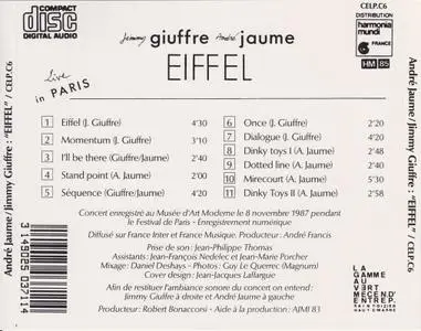 Jimmy Giuffre, Andre Jaume - Eiffel (1988)