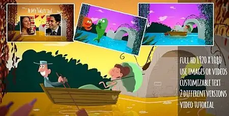 A Fishy Valentine Cartoon - After Effects Project (Videohive)