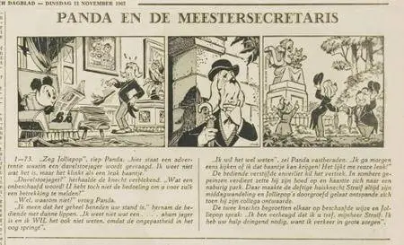 Kranten Strips 00 Panda V073 Panda En De Meester Secretaris Leidsch Dagblad 1962