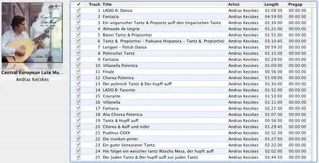András Kecskés - Central European Lute Music (LP /FLAC)