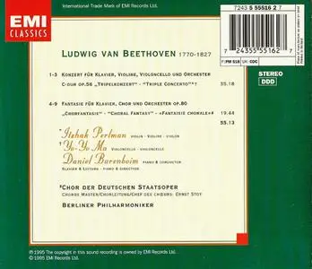 Itzhak Perlman, Yo-Yo Ma, Daniel Barenboim - Beethoven: Triple Concerto, Choral Fantasy (1995)