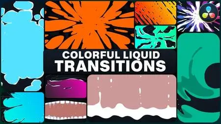 Colorful Liquid Transitions for DaVinci Resolve 51868995