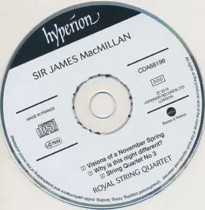 Sir James MacMillan (b. 1959) - String Quartets - Royal String Quartet (2018) {Hyperion CDA68196}