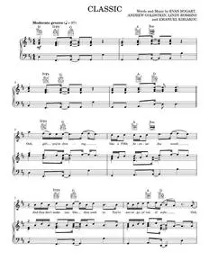 Classic - MKTO (Piano-Vocal-Guitar)