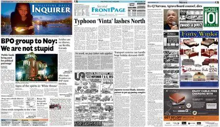 Philippine Daily Inquirer – November 01, 2013