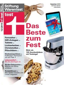 Stiftung Warentest Magazin Dezember No 12 2015