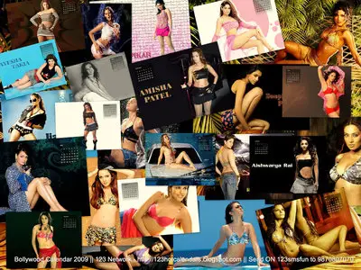 Two Bollywood Actress Desktop Calendars (2009)