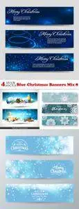 Vectors - Blue Christmas Banners Mix 8