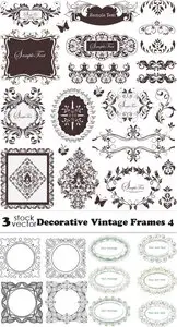 Vectors - Decorative Vintage Frames 4
