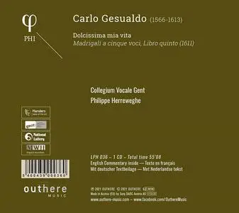 Philippe Herreweghe, Collegium Vocale Gent - Carlo Gesualdo: Dolcissima mia vita (2021)