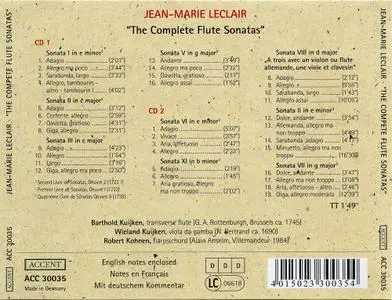Barthold Kuijken, Wieland Kuijken, Robert Kohnen - Jean-Marie Leclair: The Complete Flute Sonatas (1992)