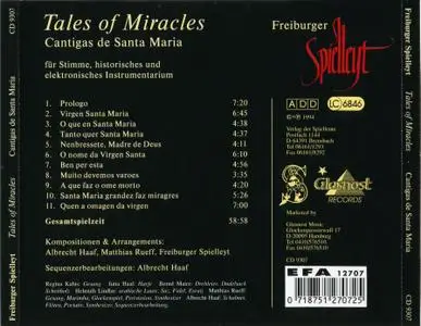 Alfonso X el Sabio - Freiburger Spielleyt - Tales of Miracles (Cantigas de Santa Maria) (1994) {Verlag der Spielleute CD 9307}