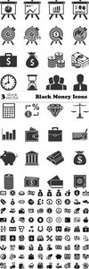 Vectors - Black Money Icons