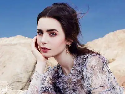 Lily Collins by Rachell Smith for Glamour Mexico July 2017