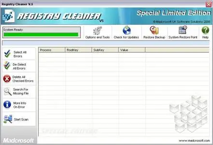 Madcrosoft UK Registry Cleaner ver. 5