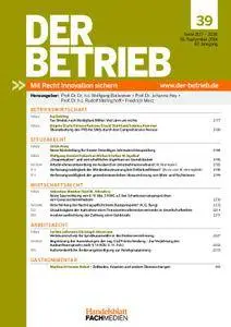 Der Betrieb - 26. September 2014