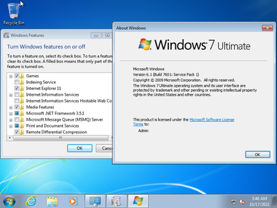 Windows 7 Ultimate SP1 (x86/x64) Multilingual Preactivated October 2021