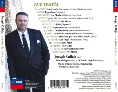 Joseph Calleja, Sergey Smbatyan, Malta Philharmonic Orchestra - Ave Maria (2023)