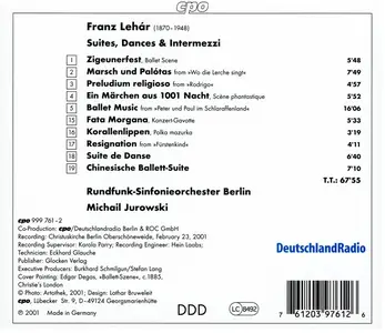 Michail Jurowski, Rundfunk-Sinfonieorchester Berlin - Franz Lehár: Fata Morgana - Suites, Dances & Intermezzi (2001)