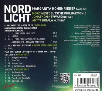 Margarita Höhenrieder,  Jonathon Heyward, Nordwestdeutsche Philharmonie, Antti Siirala - Grieg: Nordlicht (2024)