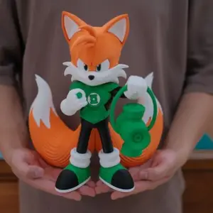 Miles Tails Prower x Green Lantern Fusion - 3D Print Model