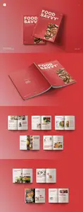 Red Cream Modern Minimalist Food Magazine | 005