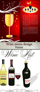 Wine menu design 