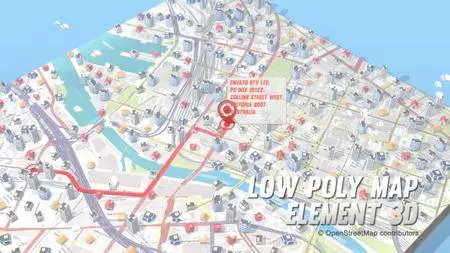 Lowpoly Map Element 3D - Project for After Effects (VideoHive)