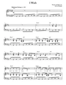 I wish - Stevie Wonder (Piano Vocal)