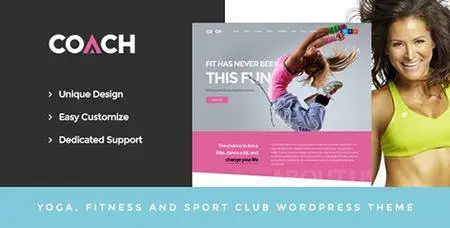 ThemeForest - Coach v1.0 - Sport Clubs, Fitness Centers & Courses WordPress Theme (Update: 22 March 17) - 18778699