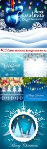 Vectors - Blue Christmas Backgrounds Set 23