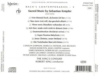 Robert King, The King's Consort - Bach's Contemporaries II: Sacred Music by Sebastian Knüpfer (2000)