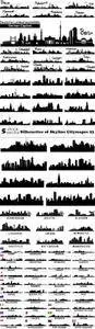 Vectors - Silhouettes of Skyline Cityscapes 23