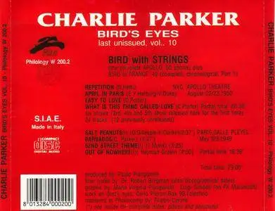 Charlie Parker - Bird's Eyes: Last Unissued, Vol. 10 (1949-1950) {Philology W 200.2 rel 1999}