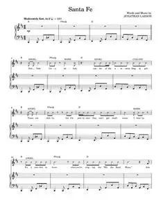 Santa Fe - Jonathan Larson, Rent Musical (Piano Vocal)