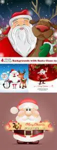 Vectors - Backgrounds with Santa Claus 13